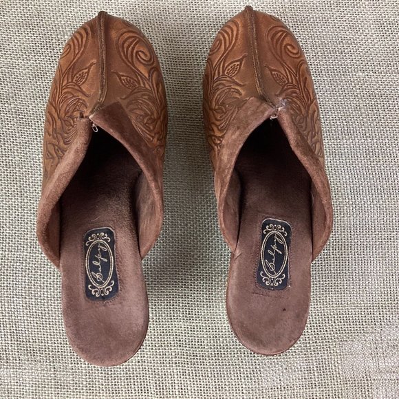 Salpy Leather Tooled Mules Clogs - Picture 9 of 10